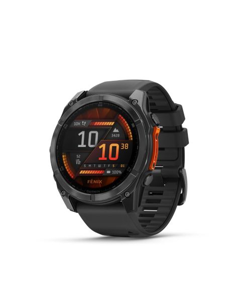 Garmin fenix 8 - 51 mm, AMOLED, Slate Gray with Black Silicone Band 